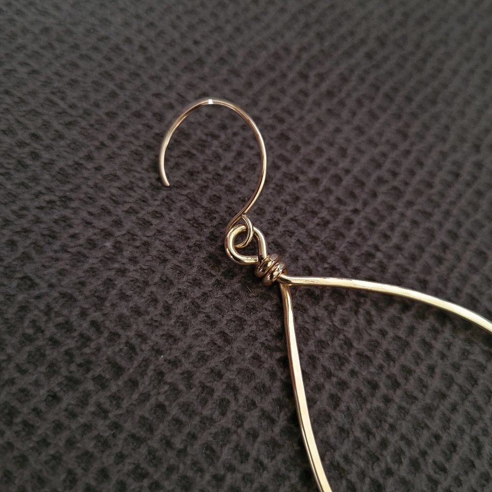 Hammered🔨 Gold💛 Two✌️ Tier Earrings - Picture 5 of 13